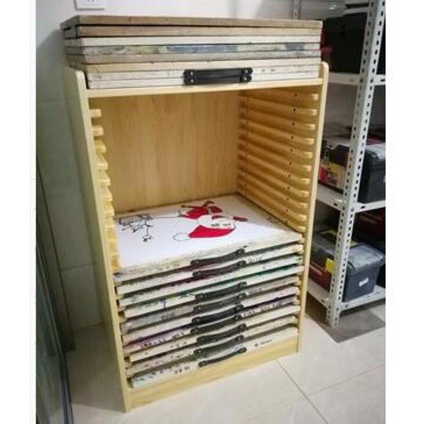 水彩画板木质画板幼儿园画板柜收纳柜画室湿架纸4开K整理柜实木柜