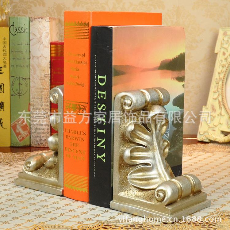 出口叶子书立 欧式家居饰品 美式室内书房摆件 树脂工艺品装饰品