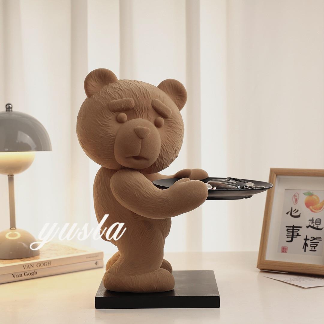 简约卡通可爱进门玄关柜存钱罐钥匙收纳托盘客厅售楼处摆件装饰品
