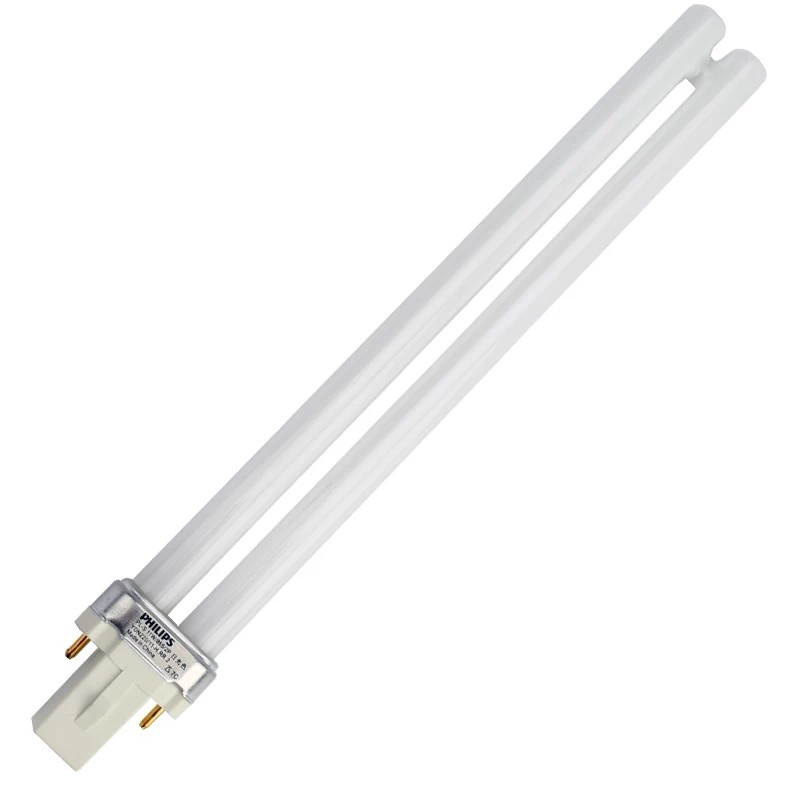 飞利浦台灯灯管2针9W11W 浴霸单U插式灯管H型台灯护眼灯管PL-S 2P