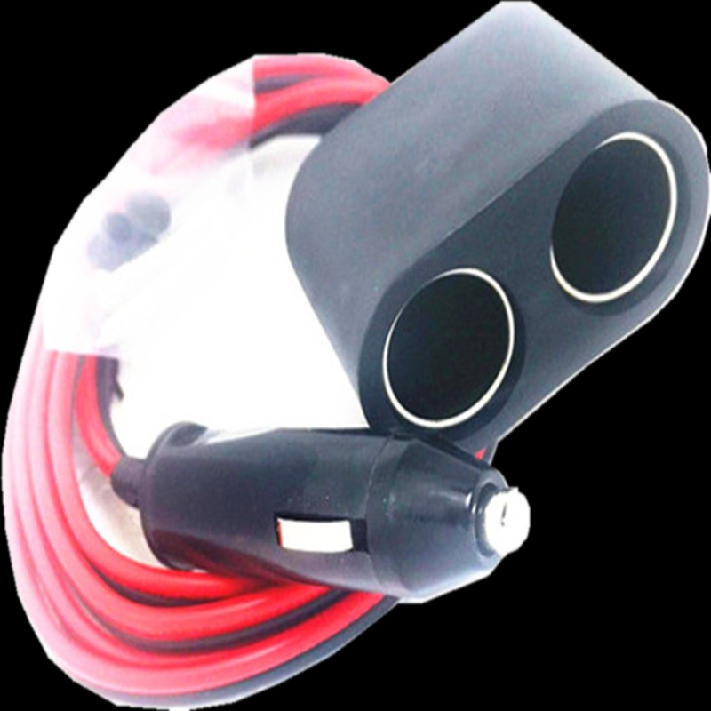 大功率汽车载点烟器插座母座一拖二一分二电源分线器热垫加粗延长