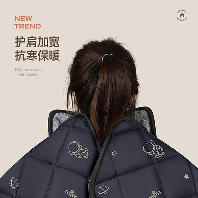 德国工艺电动车挡风被男士冬季加绒加厚摩托车防风罩通用双面防水