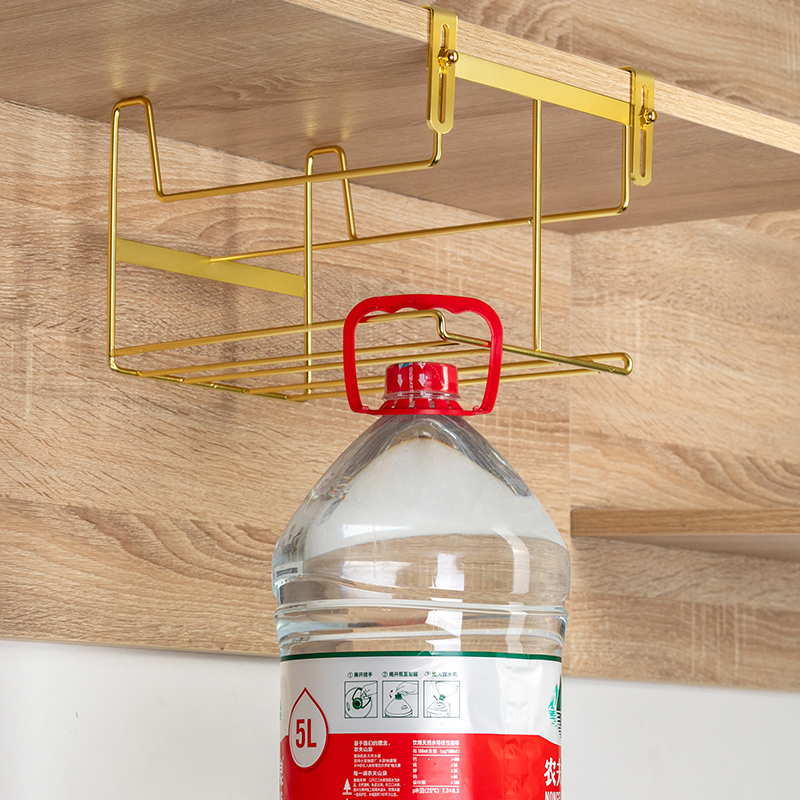 轻奢免打孔倒挂杯架家用置物架茶杯玻璃杯子水杯沥水免钉收纳架子