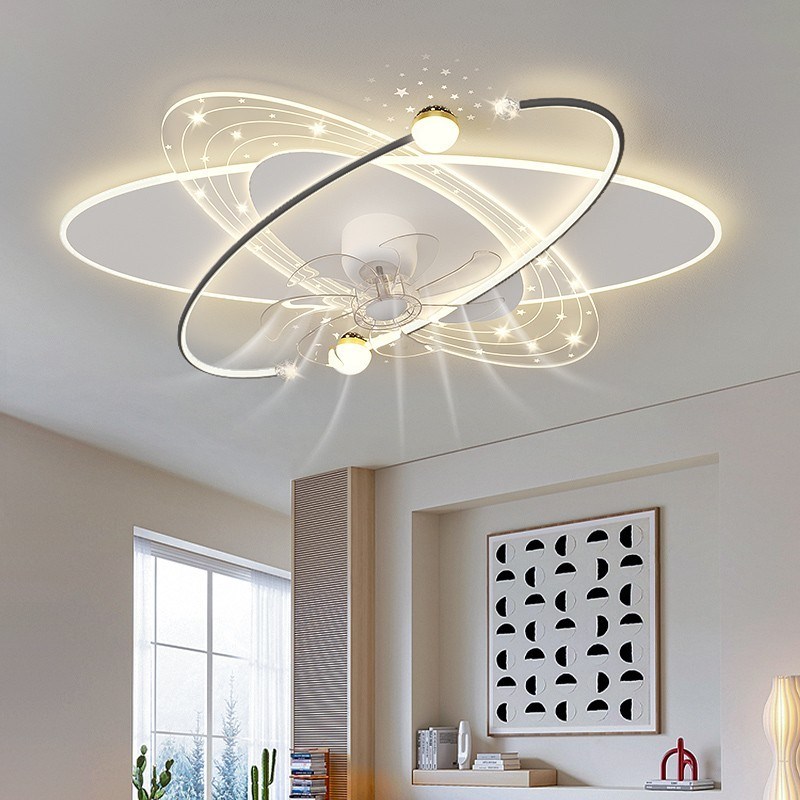 米家风扇灯2024新款客厅灯具套餐简约现代可摇头餐厅灯卧室吊扇灯