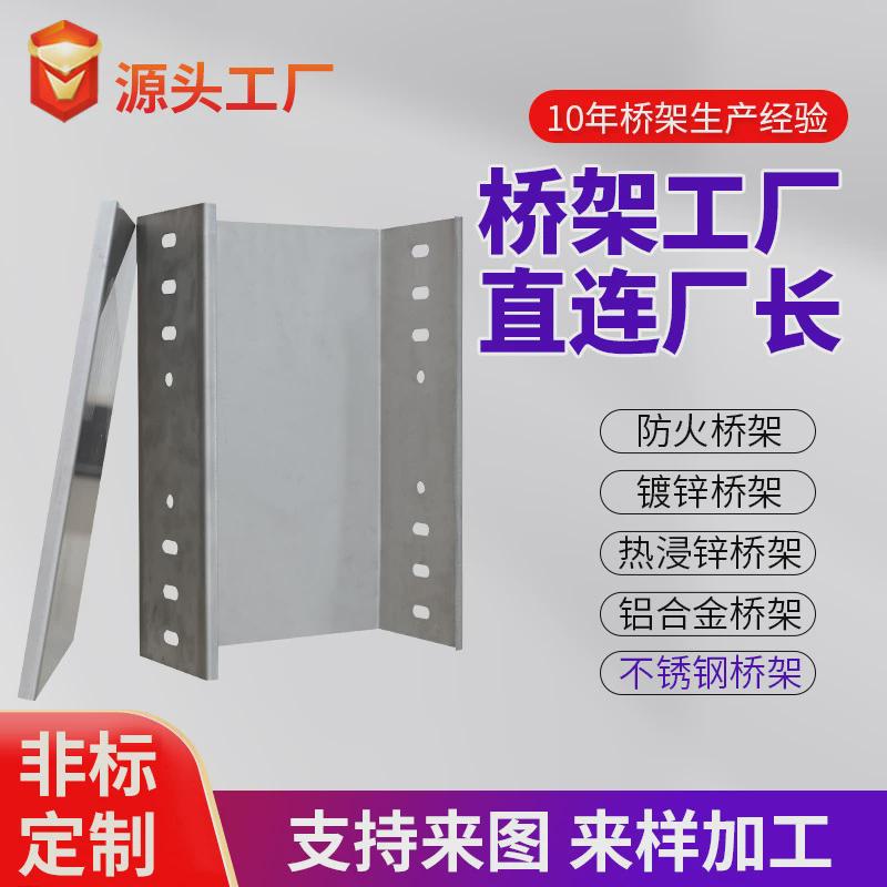 电缆桥架托盘槽式201不锈钢桥架304不锈钢桥架化工厂工程桥架厂家