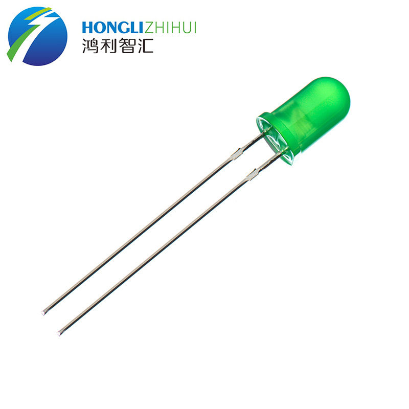 鸿利直插F3绿发绿发光二极管LAMP绿色LED灯珠2.8V-3.6V20mA