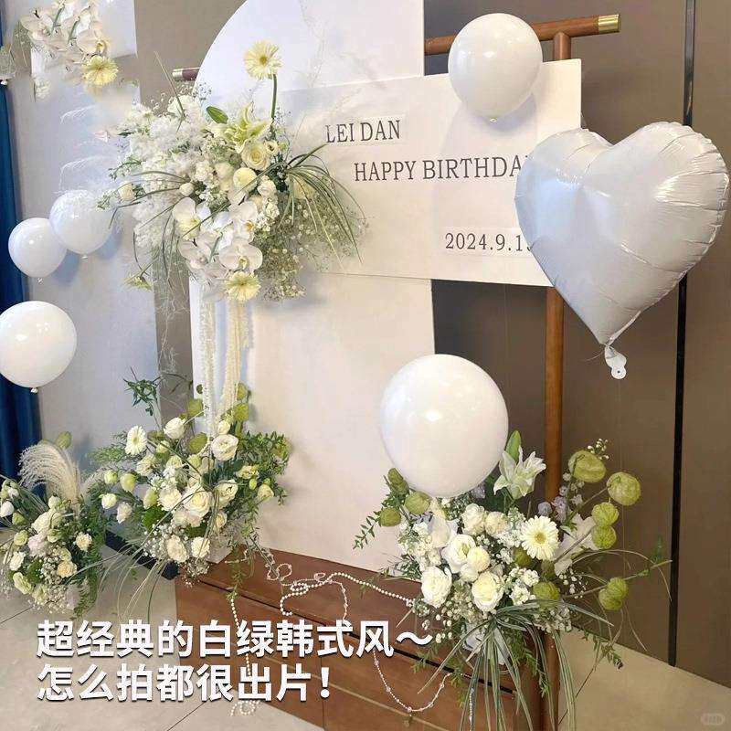 白色系仿真花婚庆装饰花材婚礼路引花插花束装饰花排路引花球挂花