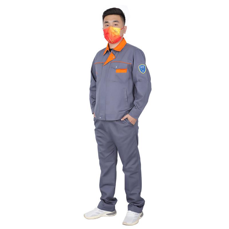 君御JY-F101纯棉阻燃工作服汽修电焊翻领耐磨制服工装可绣标
