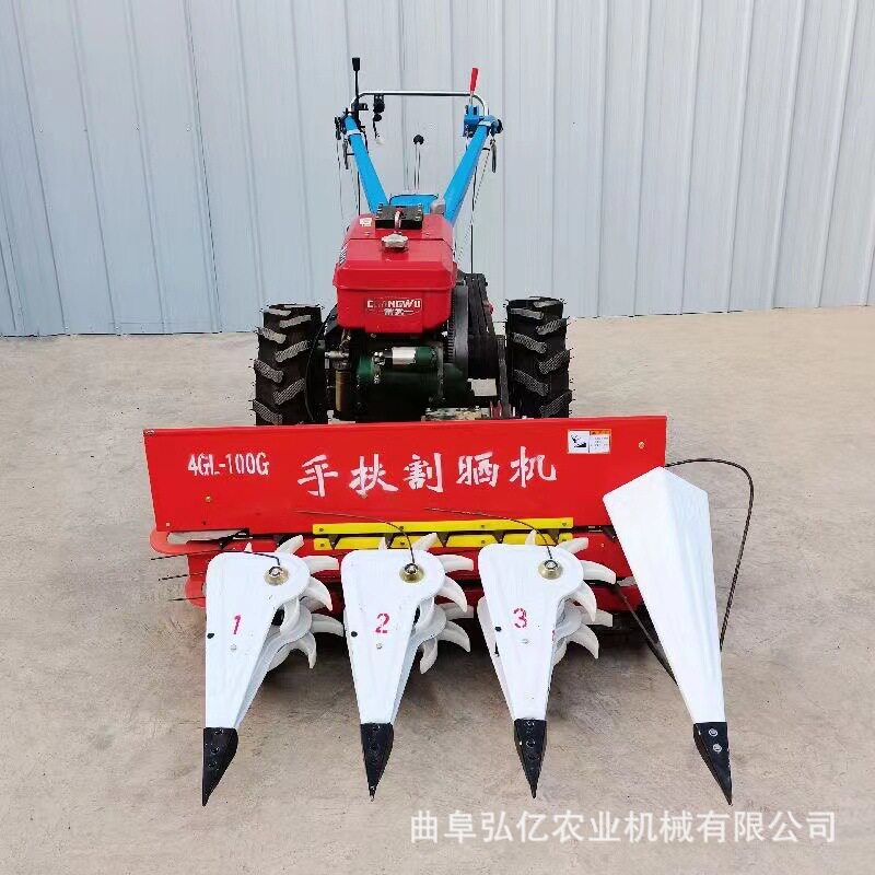 汽油手推农用割草机自走式芝麻高粱稻谷割晒机桑条亚麻稻草割杆机