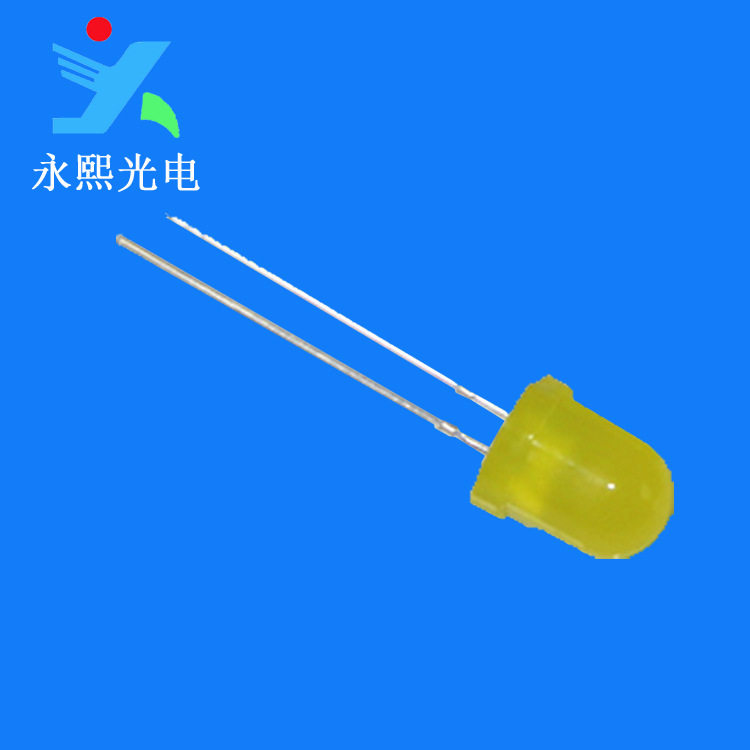 10MM黄发黄色led灯珠发光二极管f10高亮黄光黄灯