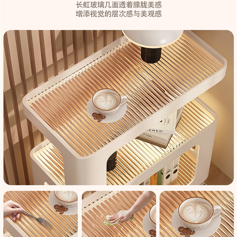 沙发边几可移动小推车客厅家用小户型茶几床头柜置物架收纳柜边柜