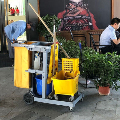 新品斯图多功能清洁车手推车保洁车物业商场酒店饭厅工具垃圾车客
