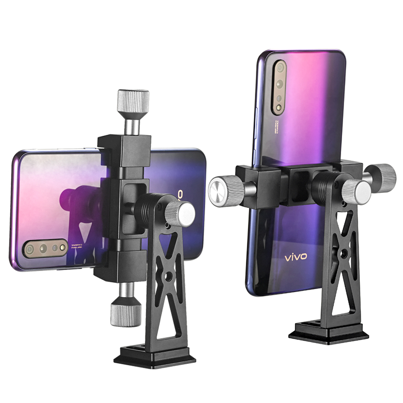 科加金属加大手机支架单反相机三脚架通用铝合金手机夹子云台直播