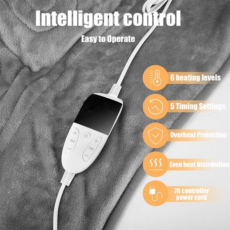 跨境可调温定时水洗加热毯欧美居家沙发电热盖毯双面法兰绒电热毯