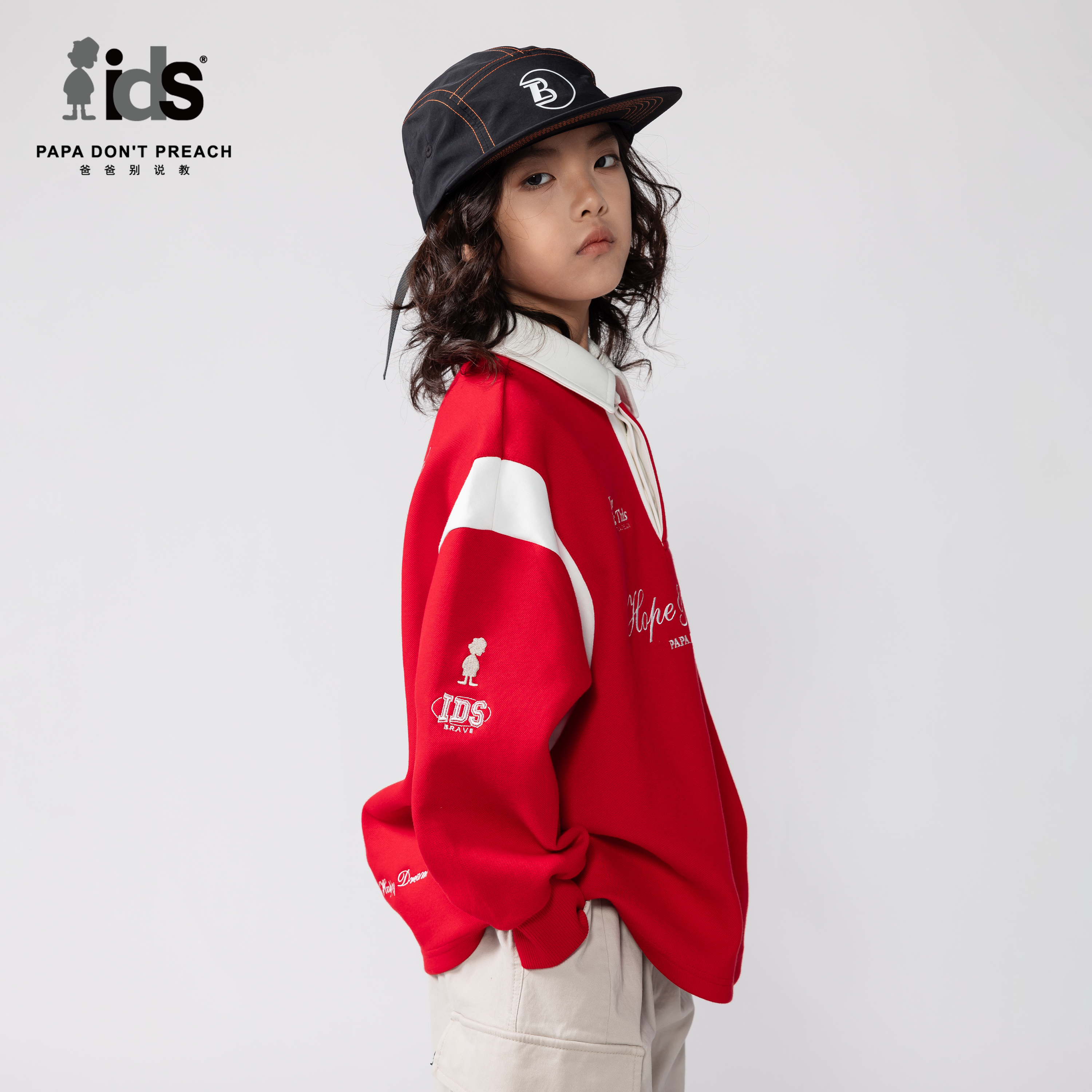 IDS童装POLO衫男孩运动风宽松美式复古个性字母刺绣翻领长袖上衣,童装/婴儿装/亲子装,儿童POLO衫,淘宝优惠券,粉丝福利购,淘宝优惠卷