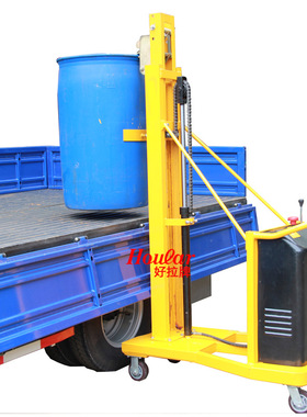 DT300直角支腿电动油桶堆高车托盘用升高1100mm油桶搬运手推车