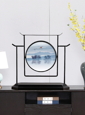 承沁新中式工艺品家具家居电视柜玄D关客厅装饰品摆件卧室禅意摆