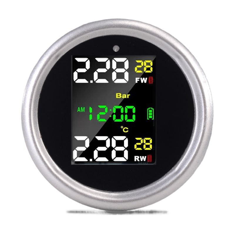 摩托车胎压监测电动车机车气压侦测器轮胎压力检测仪太阳能免接线