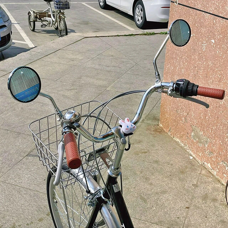 自行车单车电动车通用通勤复古改装配件金属后视镜反光镜倒车镜