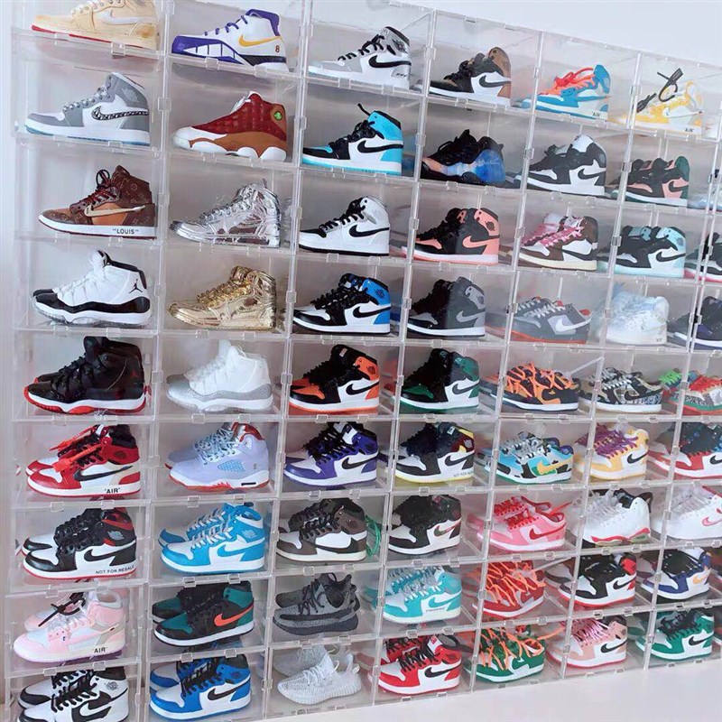 创意aj手办全套迷你球鞋模型汽车载摆件钥匙背包挂件男女生日礼物