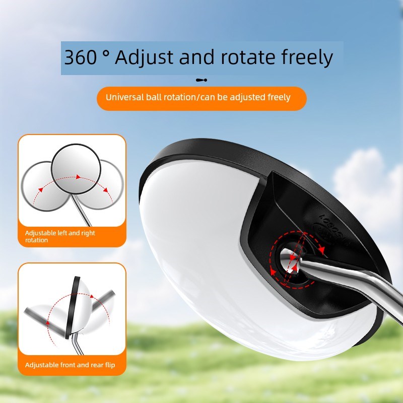 专用小刀苏拉电瓶电动车短杆反光镜子倒车小圆镜广角后视镜改装