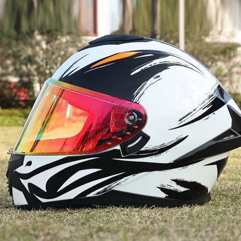 Melox新摩托车头盔男女头盔蓝牙四季时尚大尾摩托车跑步头盔3C新