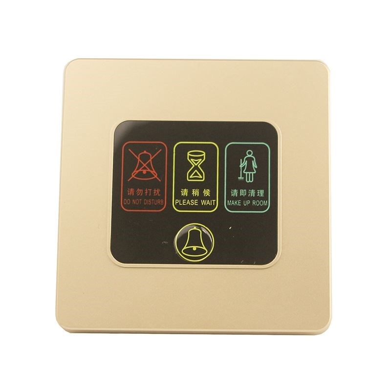 宾馆酒店220V叮咚电子门显带LED指示灯请勿打扰门铃开关触控面板