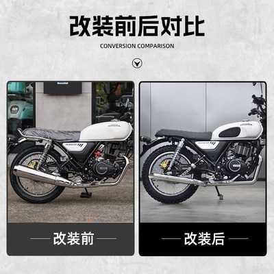 本田CGX150改装右侧单出VH排气管全段复古声浪低沉浑厚配件