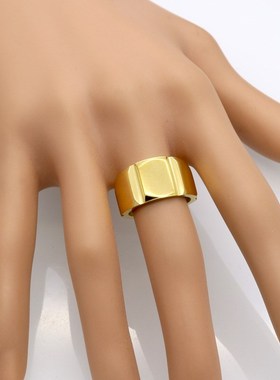 明星不锈钢钢圈齿轮个性时尚戒指 爆款热卖时尚简约大方