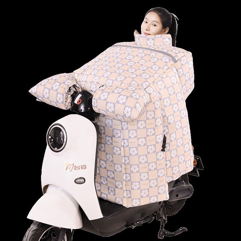 电动车冬天挡风被秋冬季加绒加厚防水电瓶车机车保暖加大防风罩