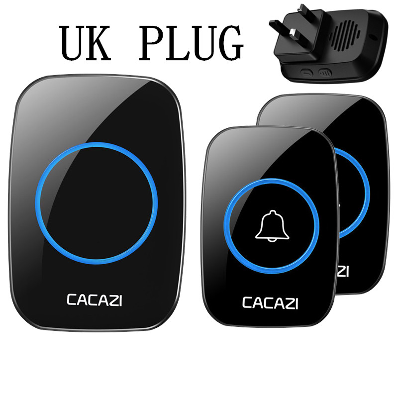 英规无线门铃家用智能门钟防水遥控电子一拖二英式接收器不用电池