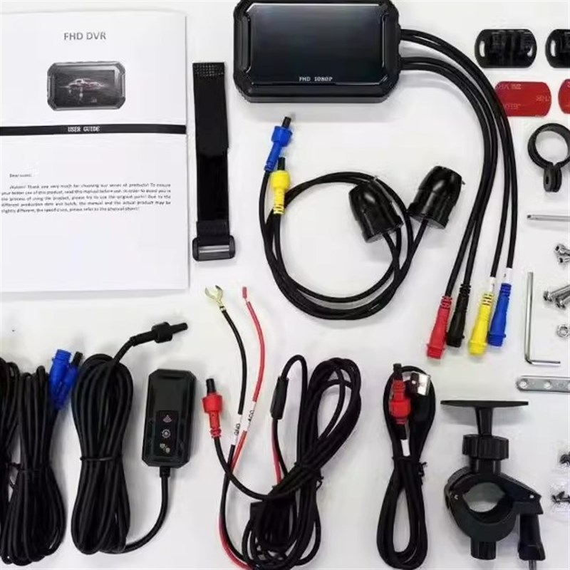 摩托车行车记录仪1080P防水骑行前后高清双摄像头机车记录仪监控