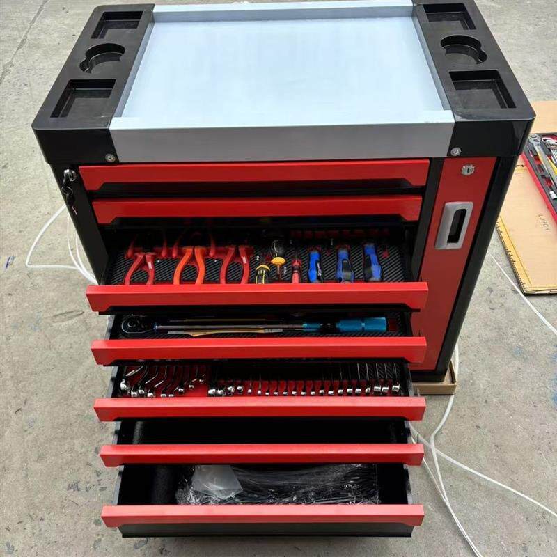 352件七层工具车汽车维修工具柜多层加厚型移动多功具箱