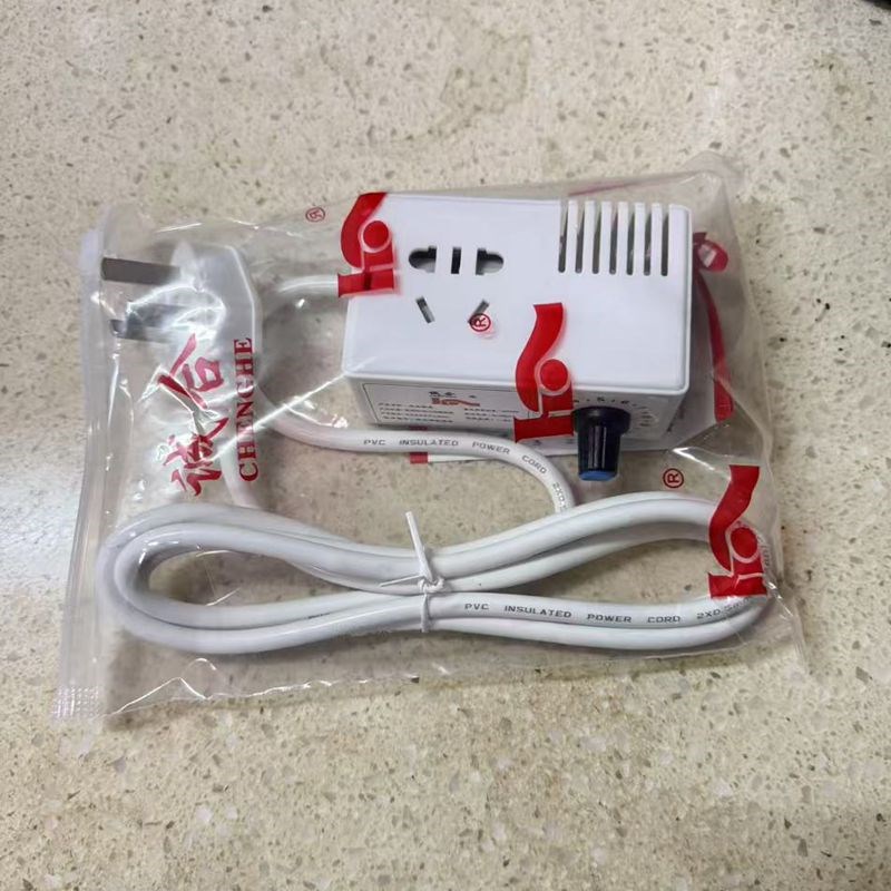 老式脚踩踏家用电动缝纫机电机马达旋钮式变速插板电源线控制器