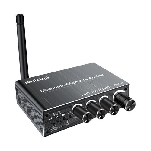 5.3蓝牙接收器无线音频适配器转老式音箱响功放专用 6.5麦克风K歌