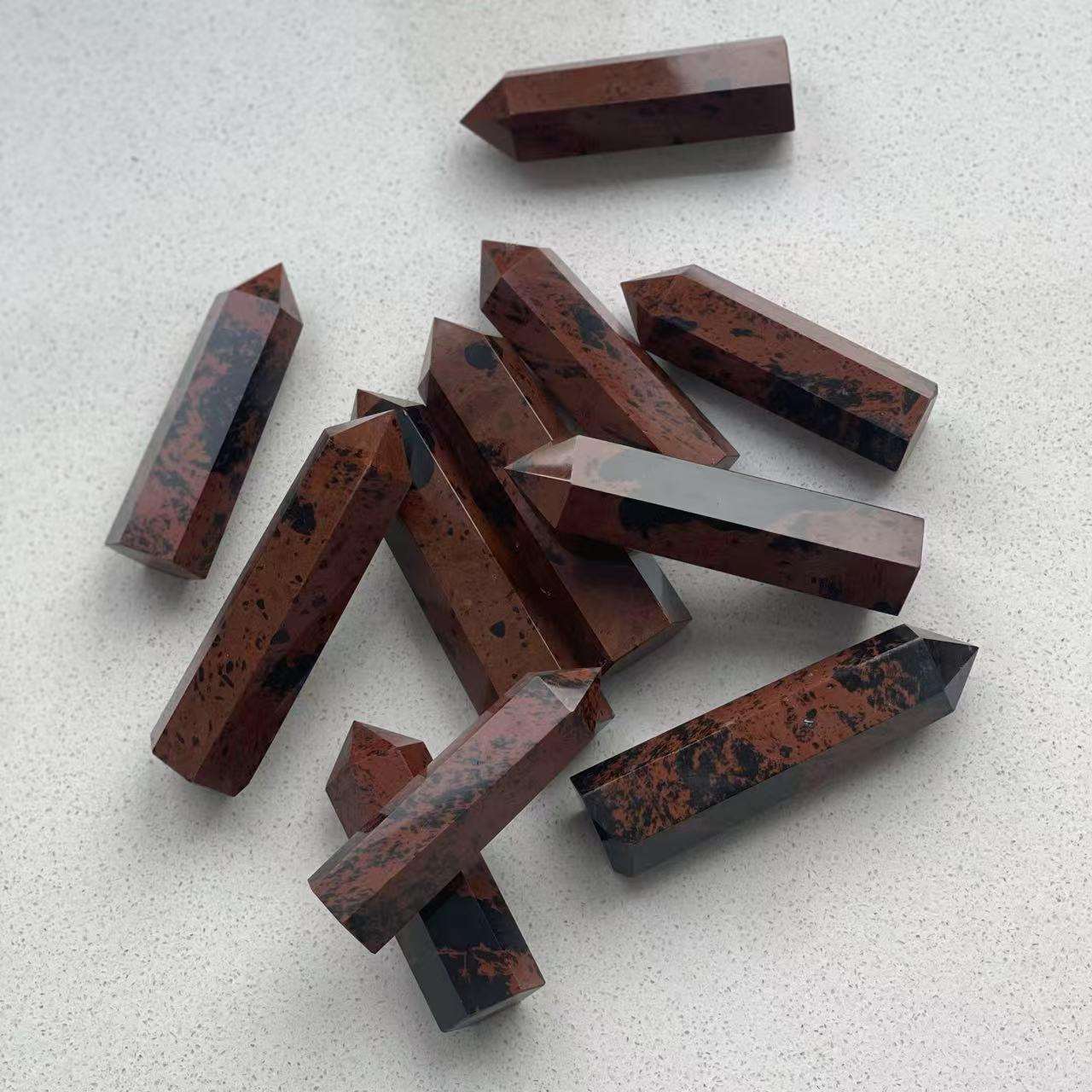厂家天然白粉黄水晶六棱柱子一公斤摆件紫晶单尖水晶柱原石