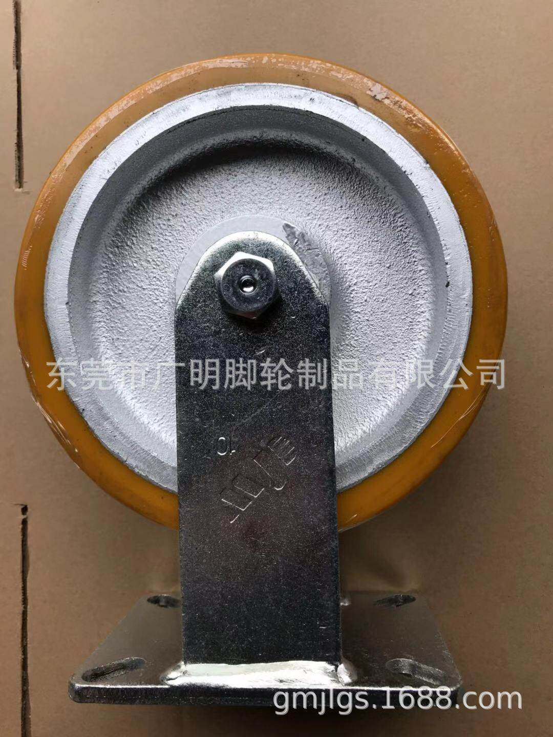 厂家生产6×3万向脚轮铸铁聚氨酯PU固定定向轮模板机器设备轮