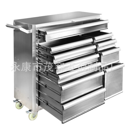 7层不锈钢移动汽修工具车