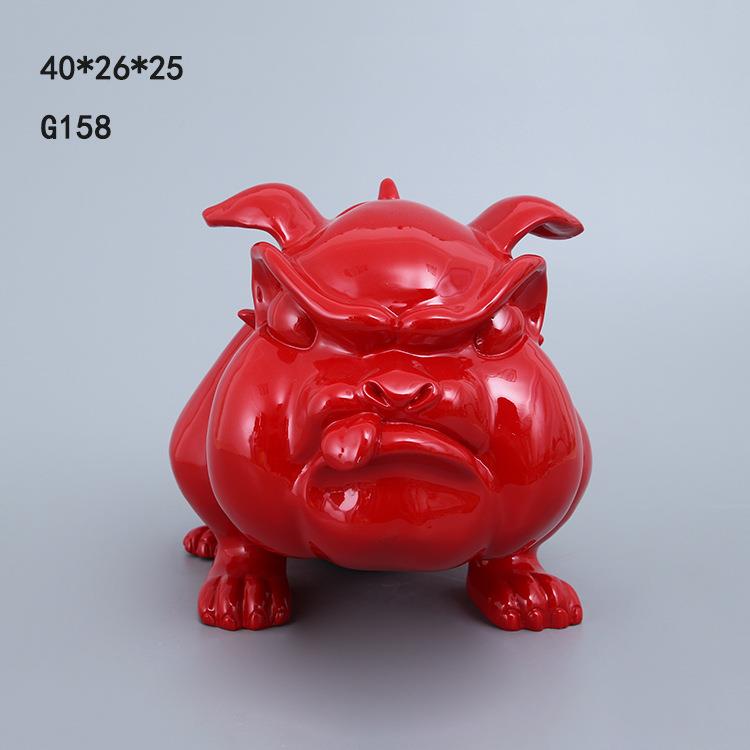 现代简约树脂狗家居摆件客厅玄关酒柜书房电视柜KTV装饰品G158