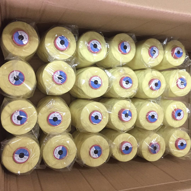 303芳纶缝纫线黄色防火线耐温拉力强劳保用品手套服饰阻燃线