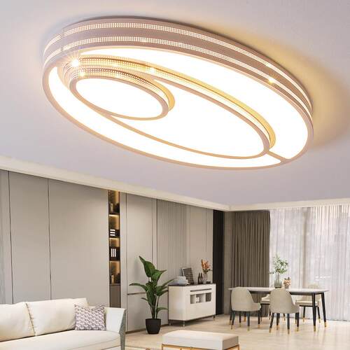 椭圆凹槽造型LED吸顶灯简约客厅卧室玄关过道门厅酒店前台大厅灯