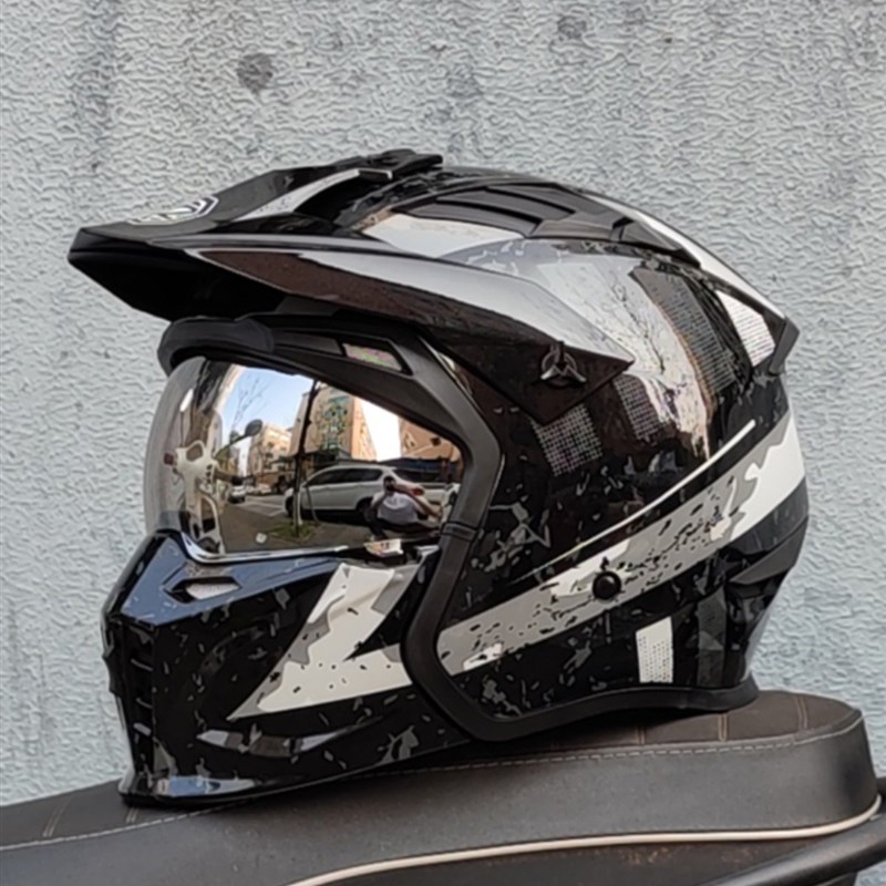 GSB新覆古街霸组合头盔摩托车可拆卸半盔全盔男女街车四季拉力车