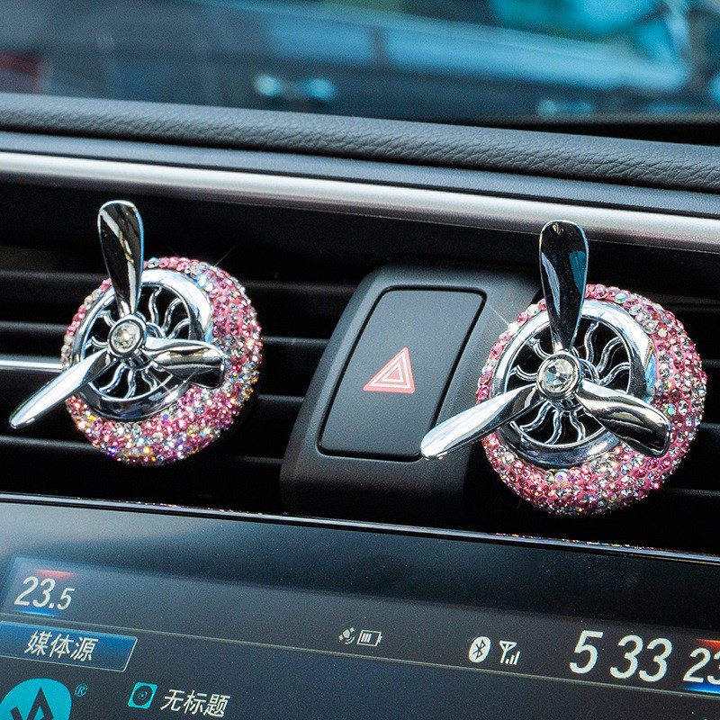 车载空调出风口香水香薰汽车香氛用品品车内创意小风扇持久淡香