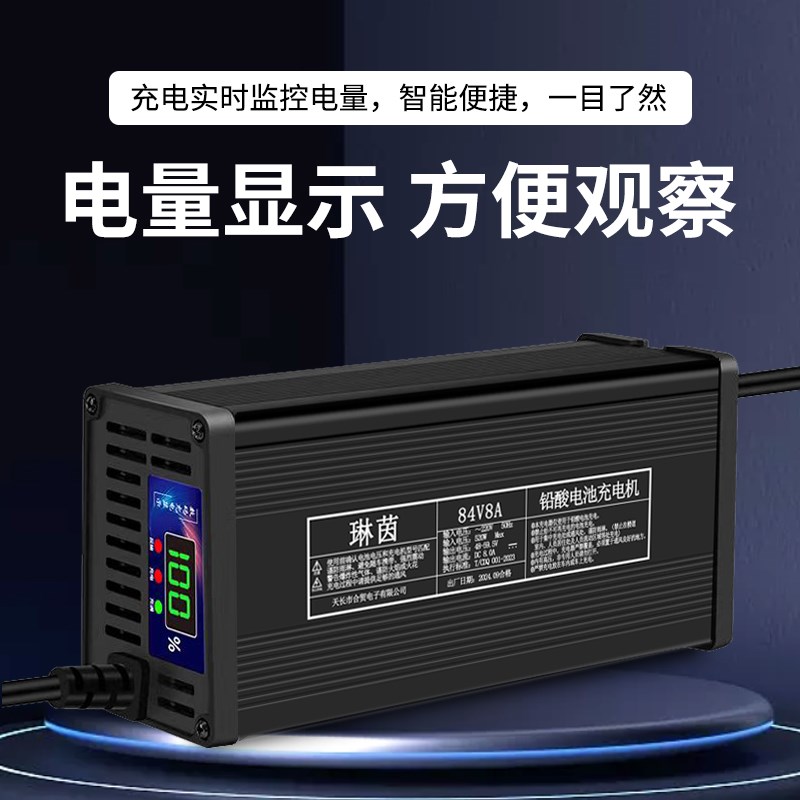 铅酸免维护家用电瓶车48V60V72V8A10A12A15A四轮蓄电池智能充电器
