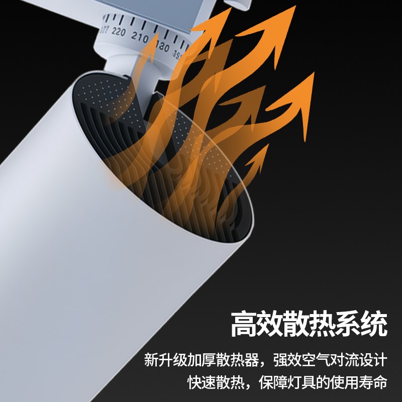 服装店射灯led轨道灯商用店铺展厅COB超亮明装导轨式背景墙聚光灯