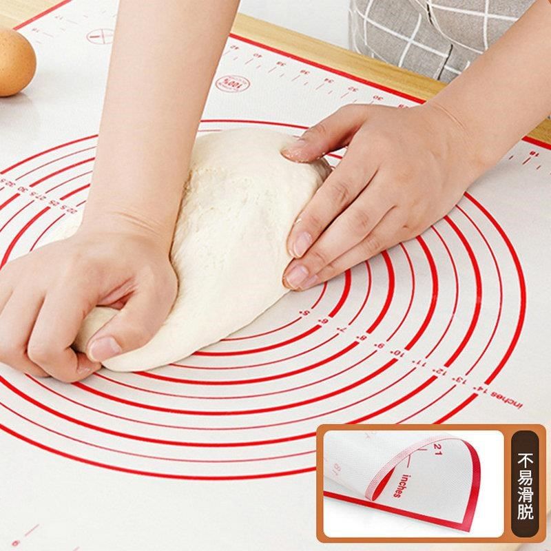 硅胶揉面垫软案板硅胶面板和面垫烘焙擀面垫加厚带刻度揉面垫
