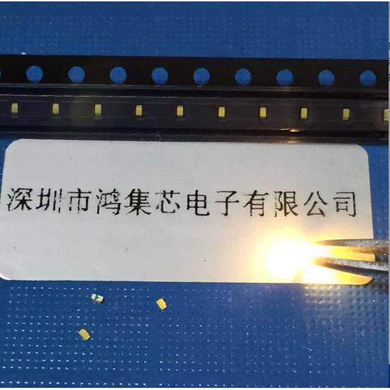 0402暖白色高亮暖黄贴片SMD微型1005方扁形指示LED灯珠发光二极管