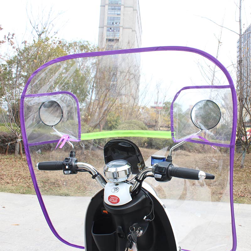 电动车前挡风板踏板电动车遮雨板机车透明防风罩挡雨罩四季通用