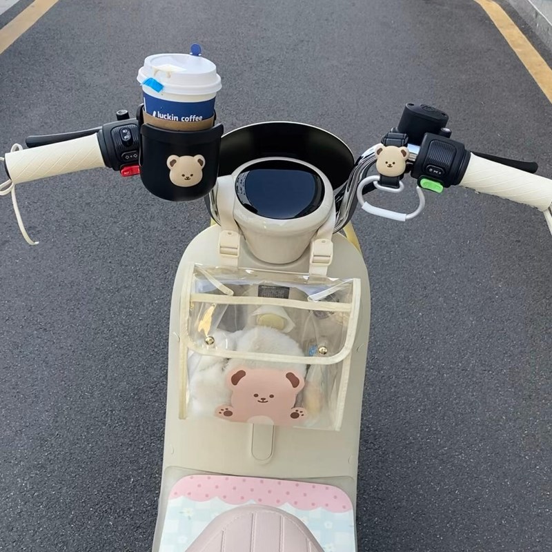 小熊电动车前置挂包电瓶车自行车专用防水收纳箱手机支架挂钩配饰