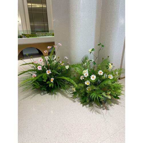 高档落地绿植仿真波斯菊花艺橱窗景观造景服装店样板间婚庆装饰花